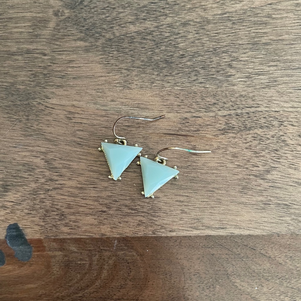 Light Blue Triangle Dangles